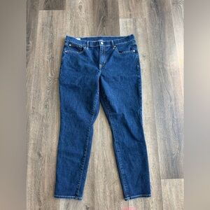 Gap Jeans, women’s size 16.  True skinny mid rise, dark wash, like new!